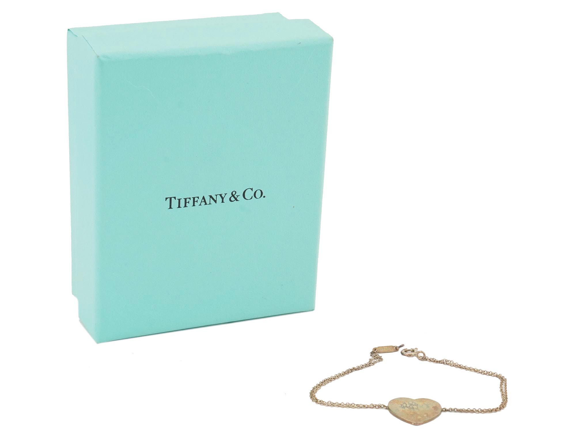 VINTAGE 925 SILVER CHAIN BRACELET BY TIFFANY IOB PIC-